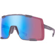 Smith Sunglasses -  Syncline - Matte Meteorite Crystal - Chromapop Low Light Rose Blue Mirror - Plus Bonus Clear