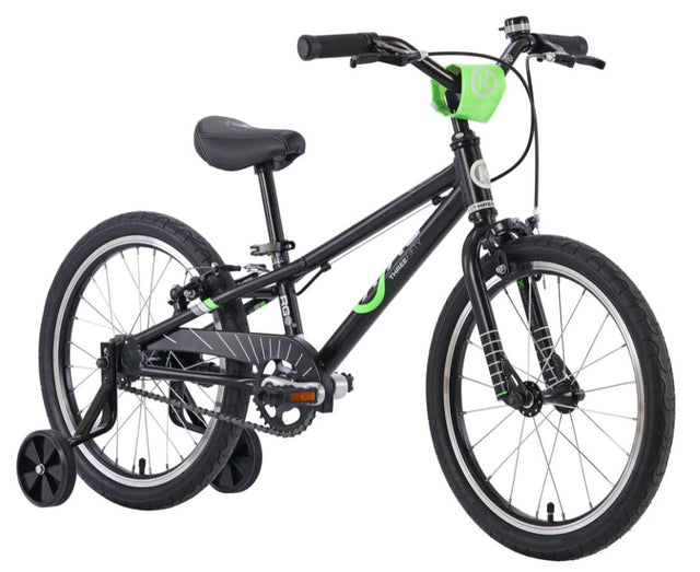Byk E350 18" - Inc Training Wheels (boys Black/neon Green)