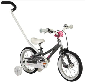 Byk E250 14" - Inc Training Wheels & Handle - (charcoal / Neon Pink)