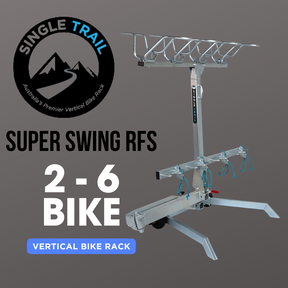 Single Trail Vertical Bike Rack (super Rfs) With Swinging Arm - Silver [sz:4 Bike Carrier]