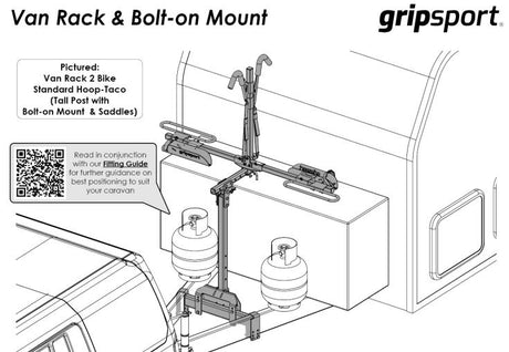 Grip Sport Van Rack - Tall Bolt On Mount Kit Only - (includes Saddles)