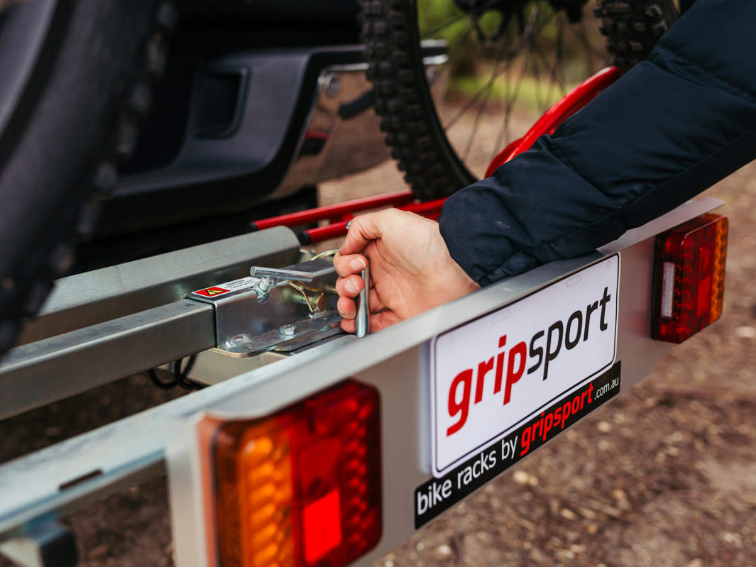 Grip Sport Gs-urban+ Tilting 2 Bike Rack W/ramp And Lights (7 Pin Flat Plug Incl) (50mm Hitch Or Towball Option)