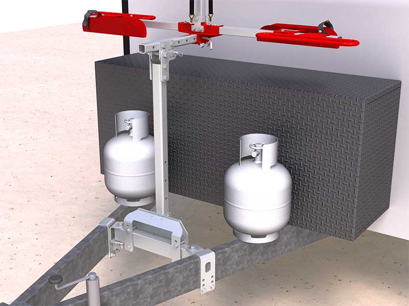 Grip Sport Van Rack - (part 3) Universal Cross Member With Pivoting Saddles - [sz:width - 660mm]