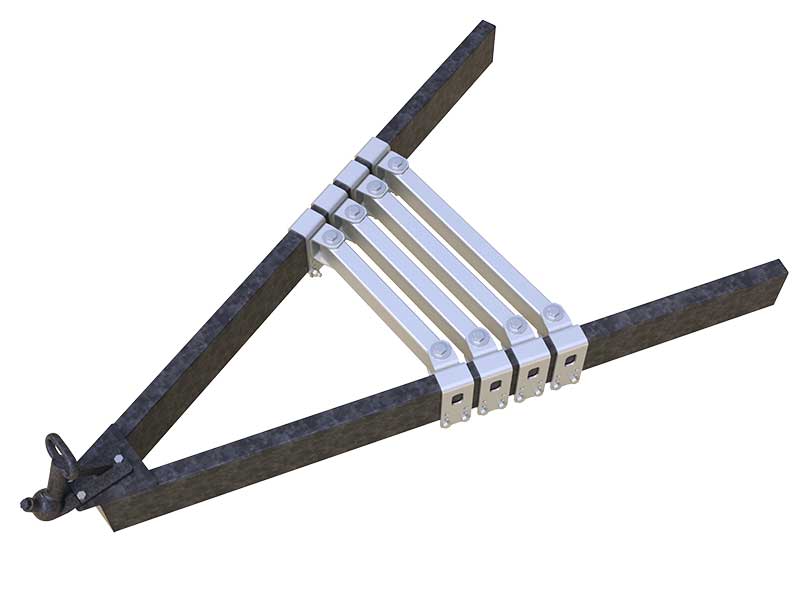 Grip Sport Van Rack - (part 3) Universal Cross Member With Pivoting Saddles - [sz:width - 660mm]
