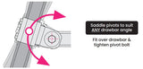 Grip Sport Van Rack - (part 3) Universal Cross Member With Pivoting Saddles - [sz:width - 660mm]