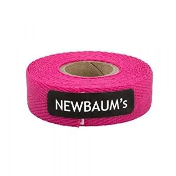 Newbaums Bar Tape - Cloth - Single Side (use 2 Per Bar) [cl:hot Pink]