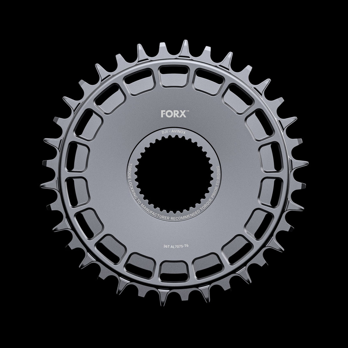 Forx Chainring - Dji Avinox Direct Mount - 36t - Platinum