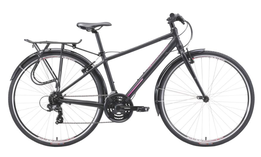 Malvern Star Sprint (flat Bar X-road Bike) Matte Black Pink