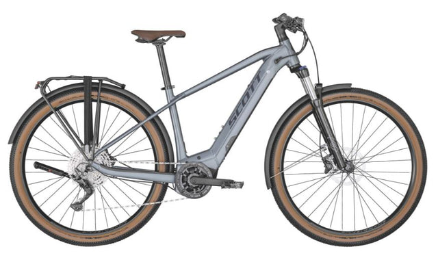 Scott 2022 Axis Eride 20 Mens - 29" - Silver (bosch / Rack / Mudguards & Lights) [sz:large]