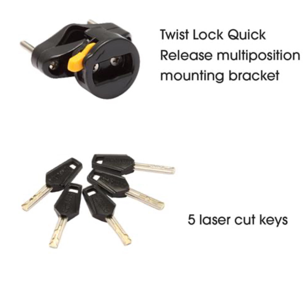 Onguard Bike Lock - Doberman Key Lock - 185cm X 15mm (8027)