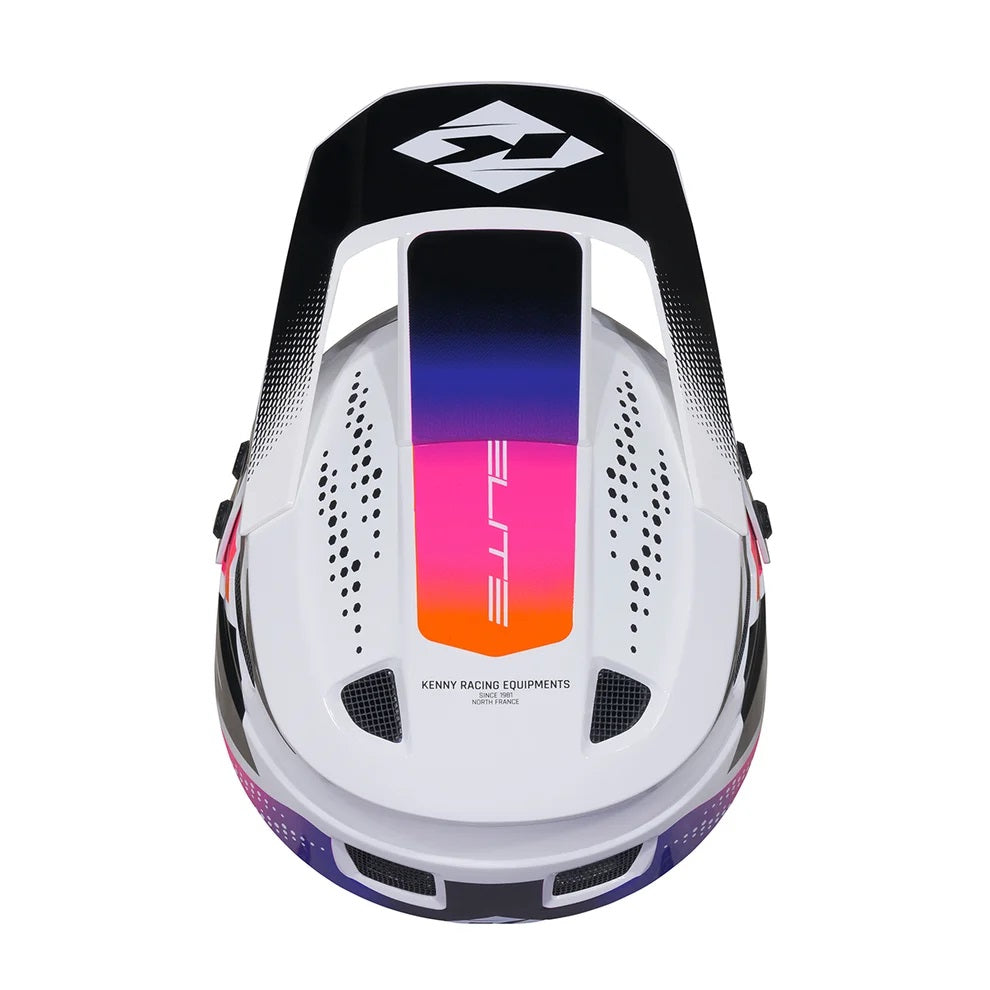 Kenny Racing Helmet - Elite Graphic + Full Face - White Gradient [sz:large | 59-60 Cm]