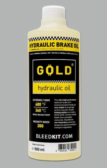 Bleed Kit Premium Gold Mineral Hydraulic Oil 500ml