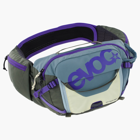Evoc Hip Pack Pro 3 - One Size - 3l - Steel / Violet / Dark Olive