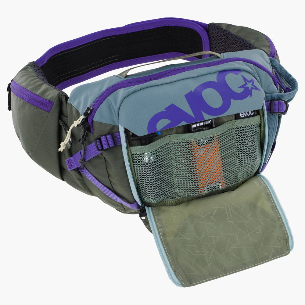 Evoc Hip Pack Pro 3 - One Size - 3l - Steel / Violet / Dark Olive