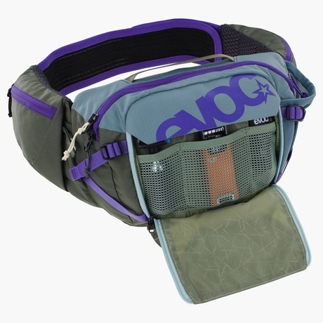 Evoc Hip Pack Pro 3 - One Size - 3l - Steel / Violet / Dark Olive