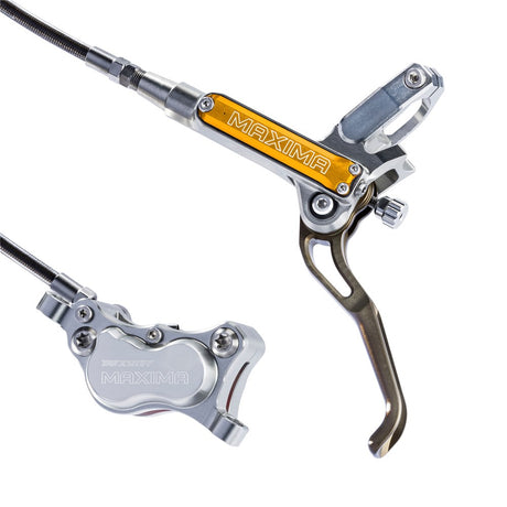 Trickstuff Brakeset - Maxima - Goodridge Carbon Effect Hose - Front & Rear - Orange / Silver