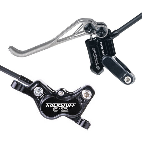 Trickstuff Brakeset - Piccola Hd - Lever Titanium - Kevlar Black Hose - Front & Rear - Black