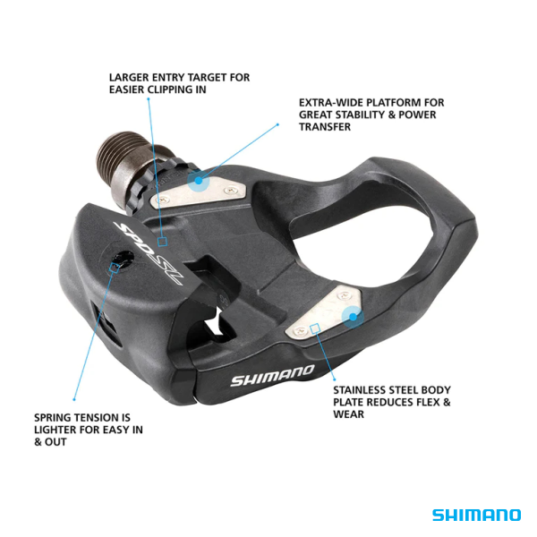 Shimano Pedals - Pd-rs500 Road - Light Action Spd-sl - Black