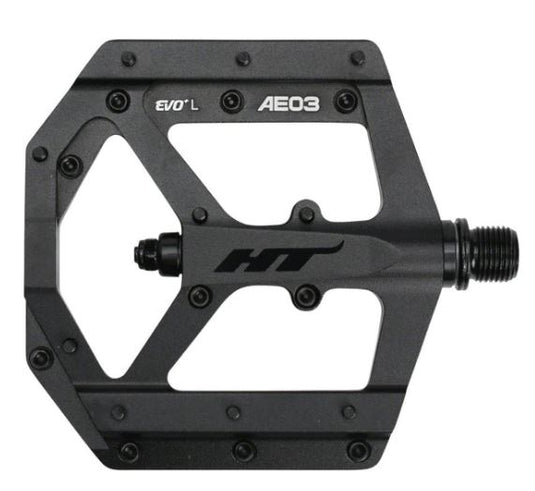 Ht Pedals Ae03 Flat Alloy Cromoly - Stealth Black