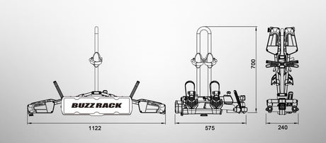 Buzzrack Eazzy 2 (tow Ball Mounted) 2 Bike Platform Bike Rack
