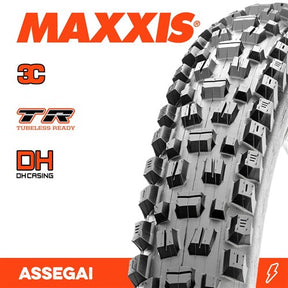 Maxxis Tyre Assegai 27.5" +e25 Rated [tp:2.50" Dh 3c Maxxgrip]
