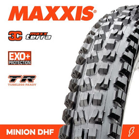 Maxxis Tyre Minion Dhf 29" Tubeless Ready +e25 Rated [tp:2.60" Exo+ 3c Maxxterra]