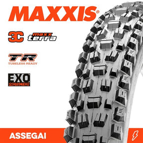 Maxxis Tyre Assegai 27.5" Tubeless Ready +e25 Rated [tp:2.50" Exo 3c Maxxterra]