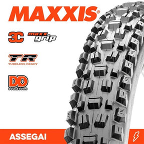 Maxxis Tyre Assegai 29 X 2.60 Tubeless Ready [tp:2.60" Dd 3c Maxxgrip]