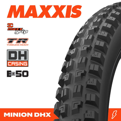 Maxxis Tyre Minion Dhx 27.5 X 2.50 3cg New Dh Tr (new 2026) Fold 120x2tpi E-50
