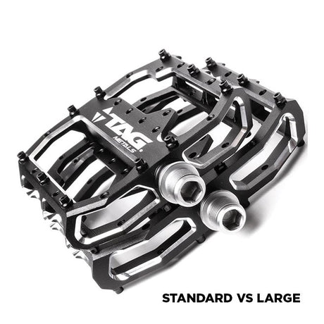 Tag Metals Pedals T1 Sealed Aluminium Flat Platform - Black [sz:large]