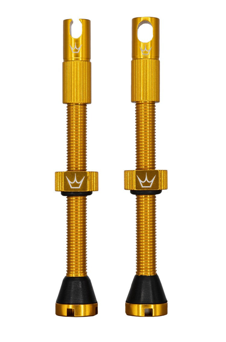 Peatys Chris King - Mk2 Tubeless Valves (pair) 60mm - Gold [cl:gold]
