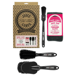 Juice Lubes Brush & Cloth Kit - Includes Jl-bs1 - Jl-de1 - Jl-s1 - Jl-jrag
