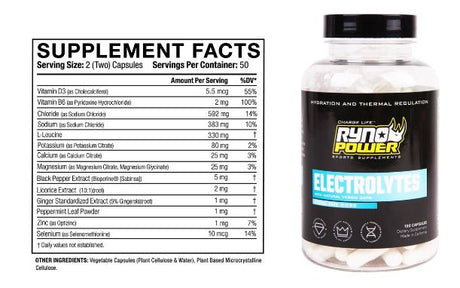 Ryno Power - Electrolyte / Capsules / 100 Capsules