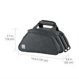 Sahoo Rack Top Pannier Trunk Bag - Expandable Sides - Velcro Universal Straps - 8l