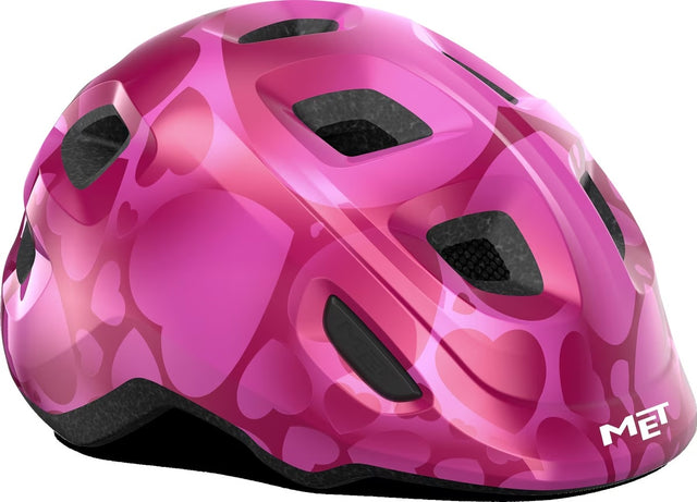 Met Helmet Hooray - Header Card - Pink Hearts [sz:sm (52-55cm)]