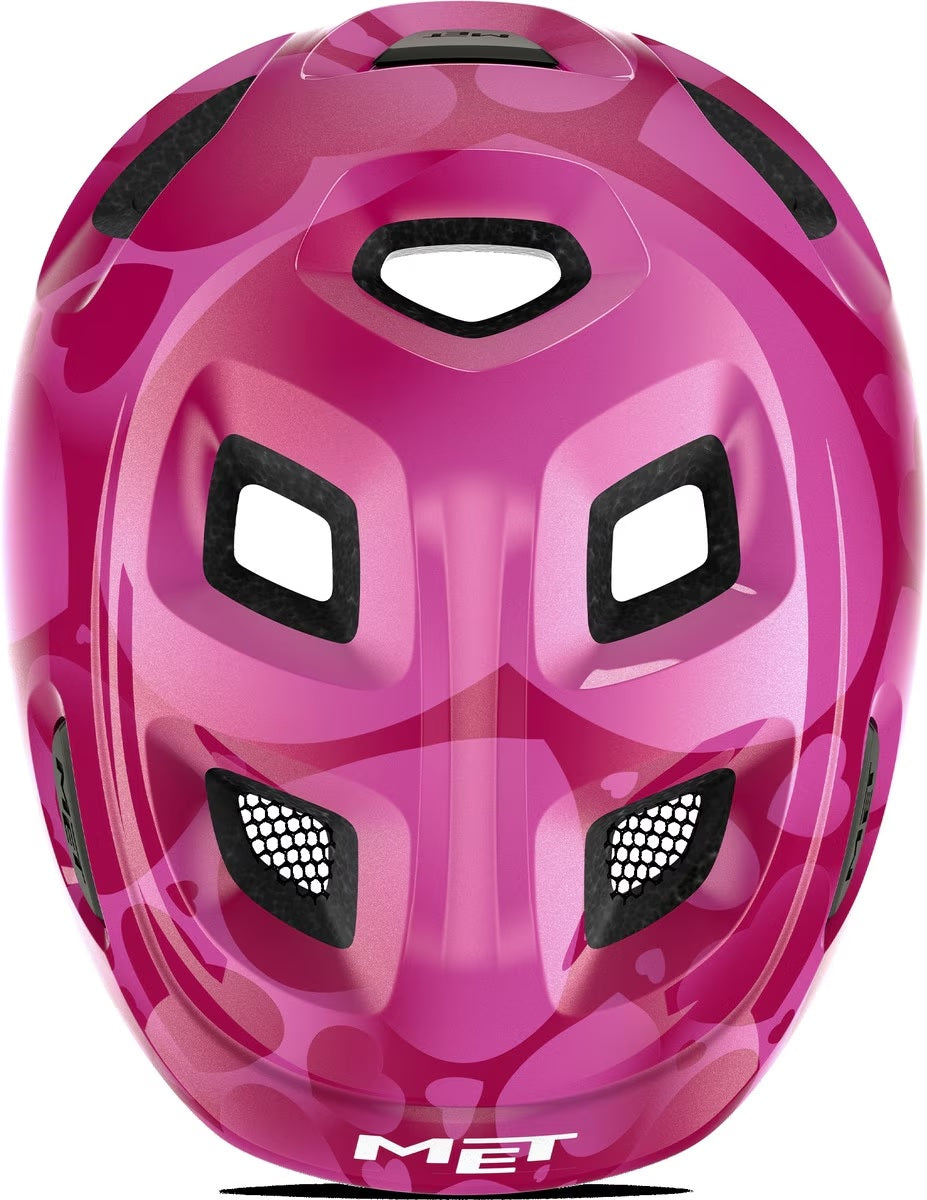 Met Helmet Hooray - Header Card - Pink Hearts [sz:sm (52-55cm)]