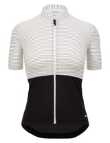 Santini - Colore Riga Womans Short Sleeve Summer Jersey Black/white [sz:large]