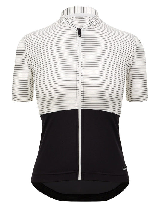 Santini - Colore Riga Womans Short Sleeve Summer Jersey Black/white