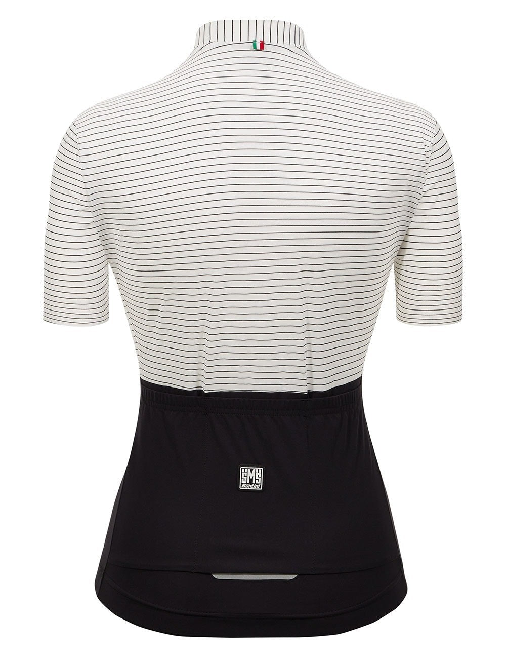Santini - Colore Riga Womans Short Sleeve Summer Jersey Black/white [sz:large]