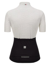 Santini - Colore Riga Womans Short Sleeve Summer Jersey Black/white [sz:large]