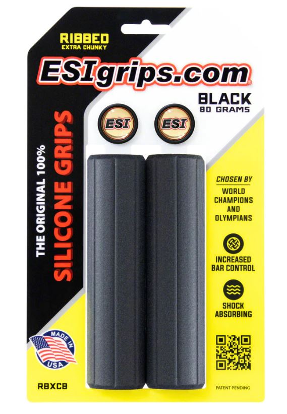 Esi Grips - Scilicone Slide-on - Ribbed Extra Chunky - Black [cl:black/black]