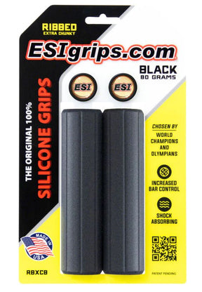 Esi Grips - Scilicone Slide-on - Ribbed Extra Chunky - Black [cl:black/black]