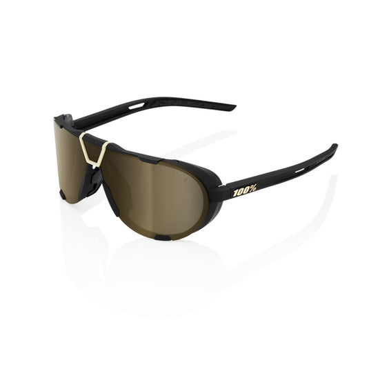 Ride 100% Glasses - Westcraft - Soft Tact Black - Soft Gold Mirror