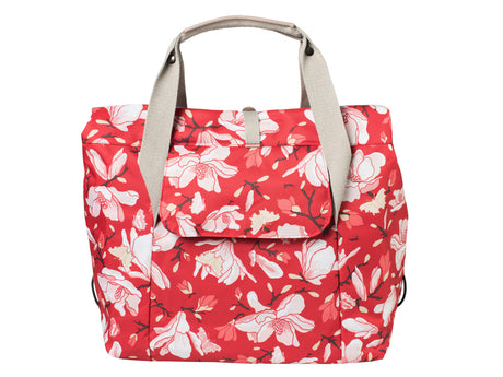 Basil Magnolia Shopper Pannier Bag 18l - Magnolia Poppy Red 