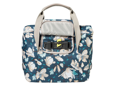 Basil Magnolia Shopper Pannier Bag 18l - Teal Blue