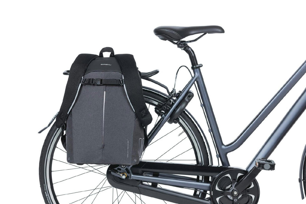 Basil B-safe Commuter Backpack - With Led Light - Black (dames Nordlicht)