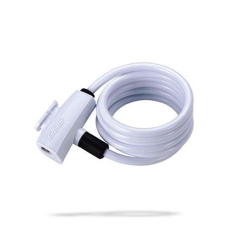 Bbb Quicksafe Bike Lock 8mm X 1500mm (key Lock) [cl:white]