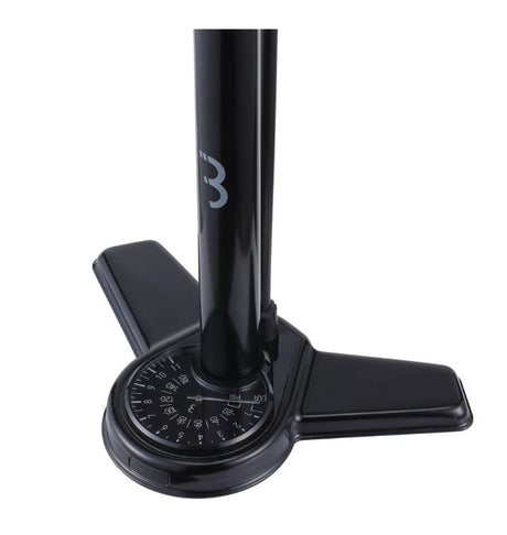 Bbb Floor Pump - Airsteel Extra Tall  - Dual Head 3.0 Inc Large Guage (bfp-27) [cl:black]