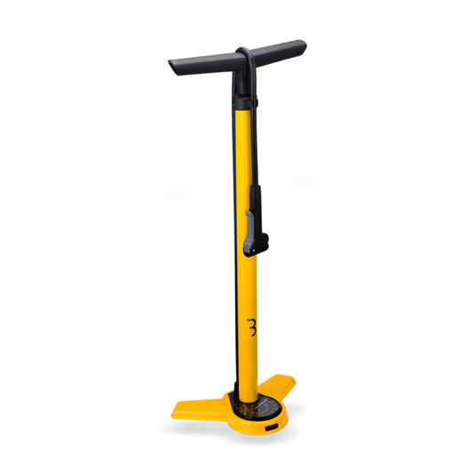 Bbb Floor Pump - Airsteel Extra Tall  - Dual Head 3.0 Inc Large Guage (bfp-27) [cl:yellow]