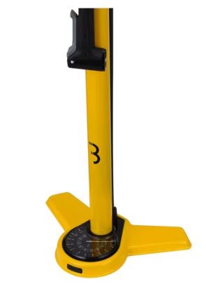 Bbb Floor Pump - Airsteel Extra Tall  - Dual Head 3.0 Inc Large Guage (bfp-27) [cl:yellow]